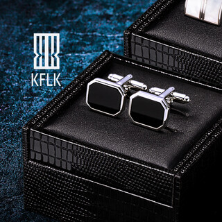 卡夫林克KFLK黑色袖扣法式衬衫多边形百搭袖钉商务休闲男士礼物衬衣袖口扣Cufflinks K275