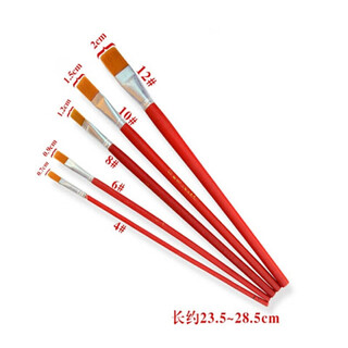 Xiangtu paint brush nylon brush does not shed lint, industrial use, small brown bristle brush, soft bristle glue paint oil brush, bristle brush, no. 4 paint brush, width 0.7cm, starting price is 10 pieces, enough for delivery