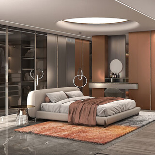 Oppein wardrobe customization, cloakroom whole house furniture customization, metal film skin-feel uv environmental protection sheet, starlight phantom, first flat custom price