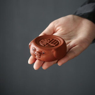 Yuxuan purple sand tea pet ornaments tea play tea art piggy coasters handmade can raise fortune pigs pot holder lid set ornaments
