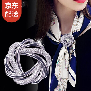 Yite brooch, high-end ladies dual-use silk scarf buckle, multi-functional buckle, high-end scarf, coat, suit, corsage, accessories, shawl buckle, versatile silver