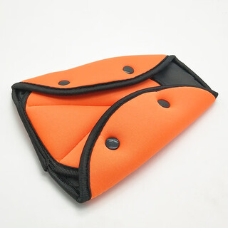 立生儿童安全带调节固定器防勒脖简易安全座椅汽车保险带安全带护肩套 橙色