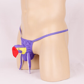 Confidential delivery men's sexy underwear thong cosplay sexy underwear bird head t-pants purple one size