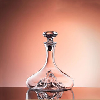 Haoqifang (haoqifang) crystal red wine glass wine rack set iceberg red wine quick decanter with cover, wine divider, big belly household decanter, waterfall decanter with cover (short style) 1300ml