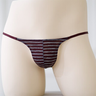 Xinhuang thin strap thong men's one-thread solid color sexy pure cotton breathable underwear low waist seamless hot temptation t pants