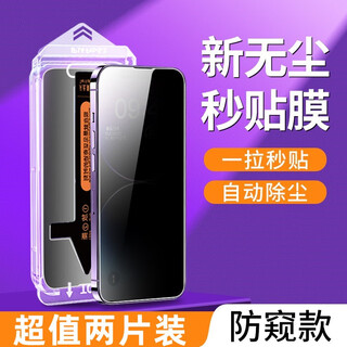 Dust-free warehouse iphone 14 tempered film privacy film iphone 14/13/12promax dustproof net dustproof net dust removal second film super value anti-peep film 2 pieces for iphone 14