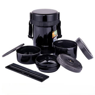 Zojirushi (zo jirushi) lunch box insulated lunch box three-layer japanese lunch box large capacity male and female adult insulated lunch box sl-gh18/xe20 gh18 vegetable box vegetable 0.4l rice 0.59l soup 0.28l