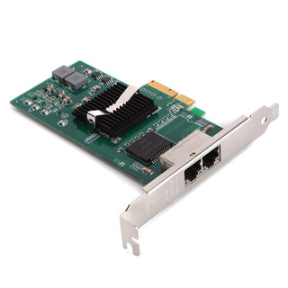 Femrice intel i350am2 chip gigabit dual electrical port pci-e x4 server desktop wired network card standard