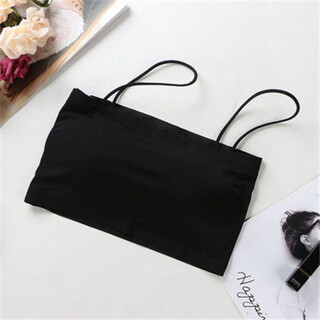 Tsing yi ma xiang ice silk wrap chest tube top beautiful back underwear female student korean style bottoming camisole women's thin style underwear ice silk style underwear black 1 pack one size recommended 75-120 jin jin is equal to 0.5 kg