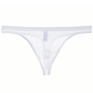 Roselex confidential delivery men's nude transparent thong thin mesh sexy underwear sexy temptation xl white