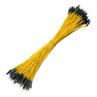Throwing stones 1p rehearsal dupont wire 26awg silicone insulated wire high temperature resistant electronic wire experimental supplies 100 wires in a bundle 20cm wire length 100 wires/item yellow 20cm female to female