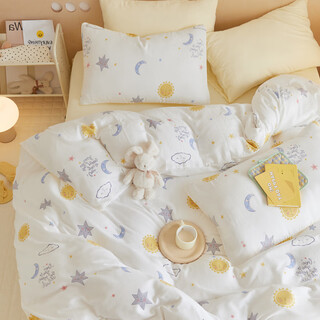 Jiemengya (jiemengya) double-layer yarn type a pure cotton children's quilt cover single piece 120x150 baby kindergarten pure cotton quilt cover good night quilt cover 120cm*150cm