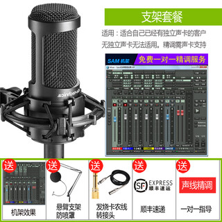 Audio-technica at2050 condenser microphone mobile phone live broadcast equipment set karaoke chorus anchor recording microphone bracket package
