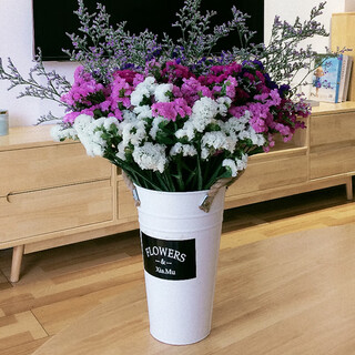 Aiman yunnan natural style forget-me-not dried flower bouquet real flower decoration decoration living room small and large flower arrangement theory jin jin is equal to 0.5 kg, sold as gifts, purple red pink white + lover's grass, a total of 50 pieces, semi-dried branches