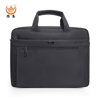 Yajie business briefcase men's bag canvas computer bag portable oxford large capacity business document work office messenger bag black 15.6 inches