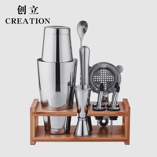 Huili's customized ew 800ml stainless steel cocktail shaker mixing tool se 800ml boston mixer set k10-11