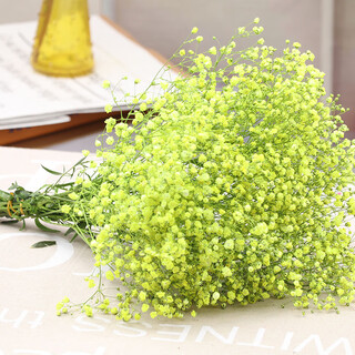 Aiman yunnan straight-haired dried flower bouquet real flower home furnishing decoration small fresh living room office decoration air-dried bouquet lemon yellow gypsophila without vase
