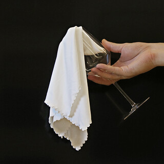 Roman glass wiping cloth 35*50cm*2 pack special glass wiping cloth rag red wine glass wiping cloth white