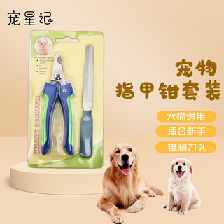 Pet stars pet nail clipper set with grinder puppy, big dog and cat nail clippers grinder blue green