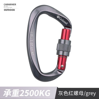 Gorm d-type carabiner main lock quick release aluminum alloy lock safety hook meilong lock load-bearing carabiner d-type lock gm9203 gray