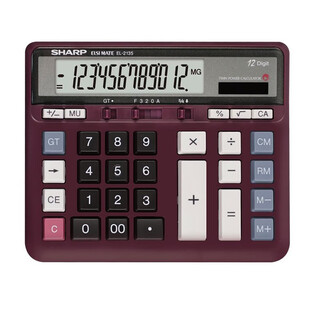 Sharp el-2135 computer large button bank financial accounting teller calculator 12 digits el-2135 red cannot be pronounced