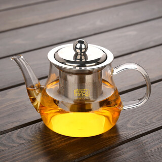 Kangyun high temperature resistant glass teapot, flower teapot, high borosilicate glass with stainless steel filter, heatable yafeng teapot