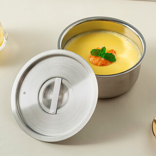 Onlycook stew pot 304 stainless steel steamed egg custard special bowl household abalone sea cucumber fish bone steamed rice bowl steamed egg bowl with lid 304 steamed egg bowl with lid / single