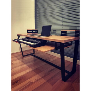 鼎聚全实木电脑琴桌北欧简约音乐编曲工作台录音棚调音制作桌子电子琴桌 单桌：140*65*78cm 组装