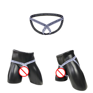 New ready-made men's thong sexy sexy underwear double thong underwear for men white m