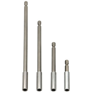 Bit extension rod 6.35mm hexagonal handle self-locking air batch extension rod with strong magnetic hand drill 1/4 bit connecting rod white ordinary style (total length 60mm) single