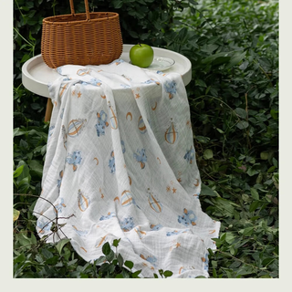 Yazan baby double-layer gauze blanket bath towel bamboo fiber blanket soft, comfortable, breathable, skin-friendly multi-functional wrap xingyuelong-110*115cm
