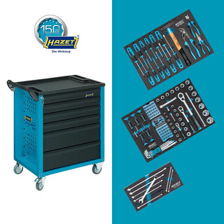 Hazet german tool cart set 6 drawer multi-function repair cart car room tool cabinet mobile auto repair cabinet 177-6/124 (with 124 tools)
