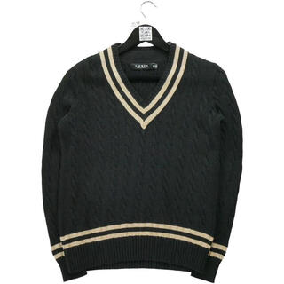 Lauren ralph lauren women's sweater warm and breathable autumn and winter daily knitted retro black one size | eu s