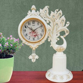 Lisheng european retro table clock living room home desktop clock ornaments bedroom clock display desktop american light luxury pendulum clock 1512fs