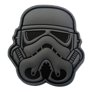 Punisher star wars stormtrooper bounty hunter pvc velcro badge tactical badge creative armband outdoor backpack sticker new imperial army gray 8cm