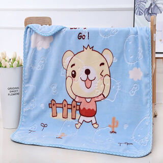 Ji hanxiang children's blanket newborn baby blanket double layer cloud blanket baby spring autumn winter nap quilt kindergarten student quilt spring and summer single layer blue (100*115) 1jin jin equals 0.5 kg ordinary packaging (for personal use)