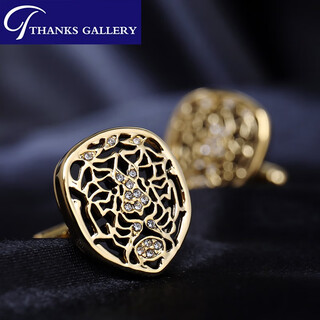 THANKSGALLERY海外原装老虎袖扣男法式衬衫轻奢袖口袖钉定制礼物高级轻奢定制 金色