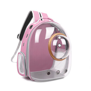 Rabbit take-out bag, backpack, special pet bunny carrying bag for going out, chinchilla, squirrel, children's out-going cage box, upgraded gold circle pink