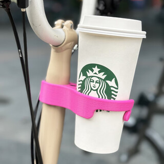 Tkhe suitable for brompton small cloth folding bicycle accessories decorative milk tea coffee cup holder kettle cup holder rose pink