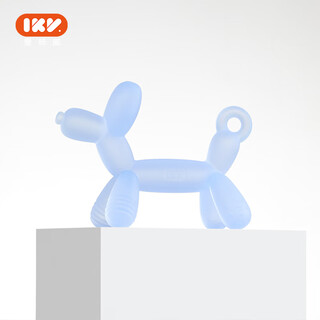Ikv (ikv) balloon teether baby teether baby teething period small month oral period toy anti-eating hand teeth chew teeth soothing balloon teether-blue