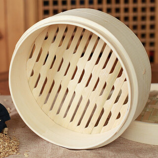 Huang yifu (huang yi fu) huang yifu household bamboo steamer bamboo woven small steaming grid mini steaming rack commercial large steamer steamed buns and dumplings 27 cm (cage) deepened