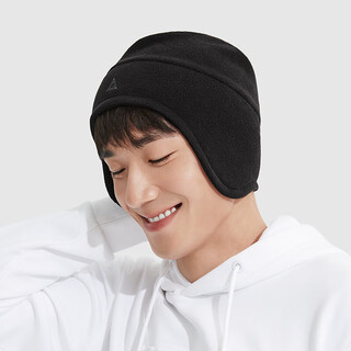 Keep thin velvet running warm hat sweat-absorbent portable breathable windproof elastic wool hat for men and women black ear protection