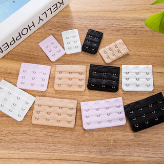 Four rows, three rows, and two rows of buttons, bra extension buckle, bra extension buckle, bra buckle, connecting buckle, back buckle, buckle, bra buckle, 3 rows, 2 buttons, skin color, 1 pack -
