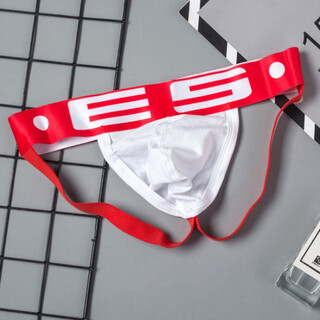 Guiruo sexy underwear men's sexy thong pure cotton breathable back empty butt lift double butt fitness running l black (1 piece)