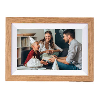 Mqqc32g high-definition digital photo frame 10.1-inch touch screen mobile phone remote wireless transmission wifi electronic photo album 10.1-inch wifi+32g can transmit photos remotely 32g wood color
