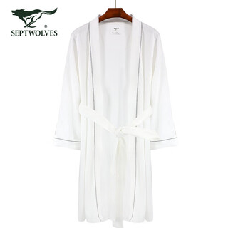 Septwolves pajamas men's pure cotton men's home clothes cotton long bathrobe men's bathrobe pajamas
