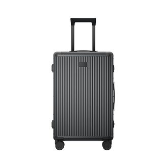 95% new mijia xiaomi suitcase 26-inch aluminum frame trolley case large capacity suitcase men's and women's password box leather case black