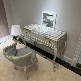 Lafite mulsanne tiffany blue dressing table french high-end villa master bedroom dressing table european neoclassical flip storage dressing table dressing stool 1150*490*805