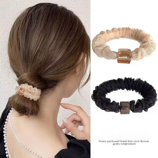 Jiuvia lily of the valley flower headband rubber band to tie hair women's hairband 2024 new internet celebrity ball head simple small intestine ring hair accessory jyfq109 crystal headband 2-piece set