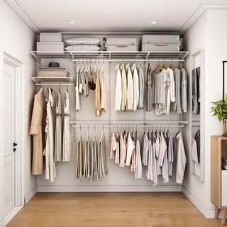 Midas 2.4m wide metal wardrobe bedroom cloakroom custom walk-in small apartment metal wardrobe 2.4m wide cloakroom plan-5 (installation included)